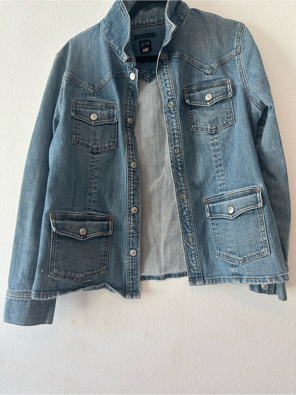 GAP Light Blue Denim Jacket with Front Flap Pockets